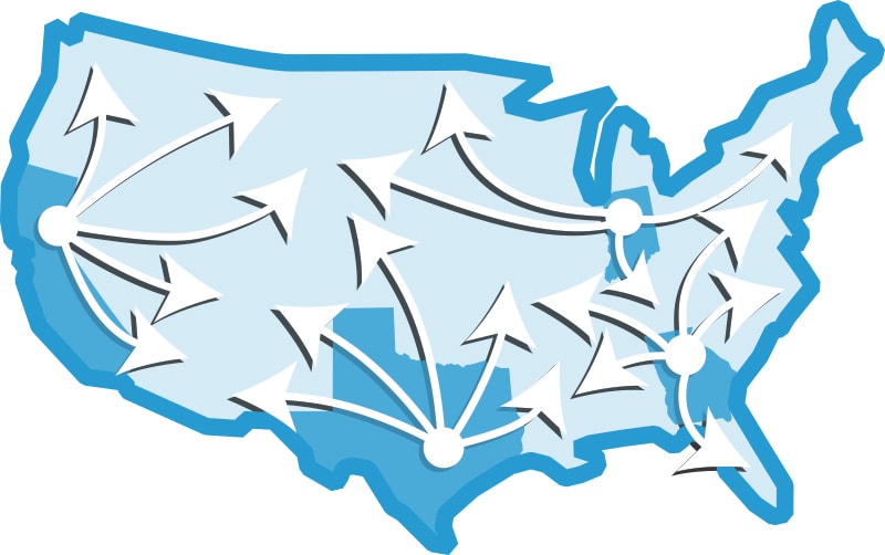 SAF locations map